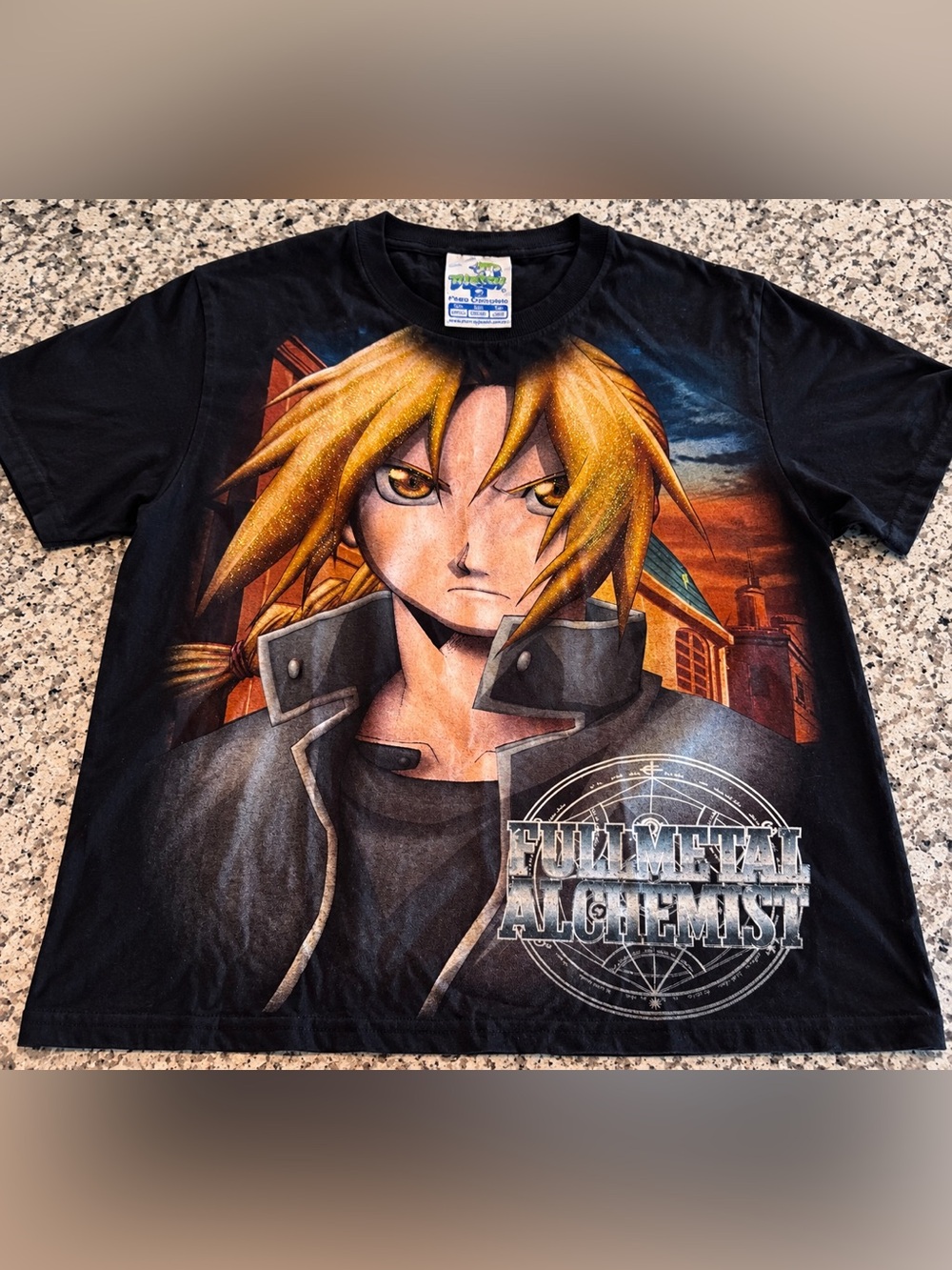 Fullmetal Alchemist Black Graphic Double Sided Rare Graphic Sparkle Accent OS
